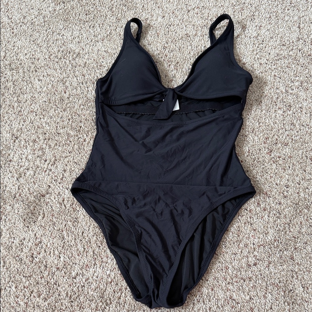J. Crew Elegant Black one piece swimsuit